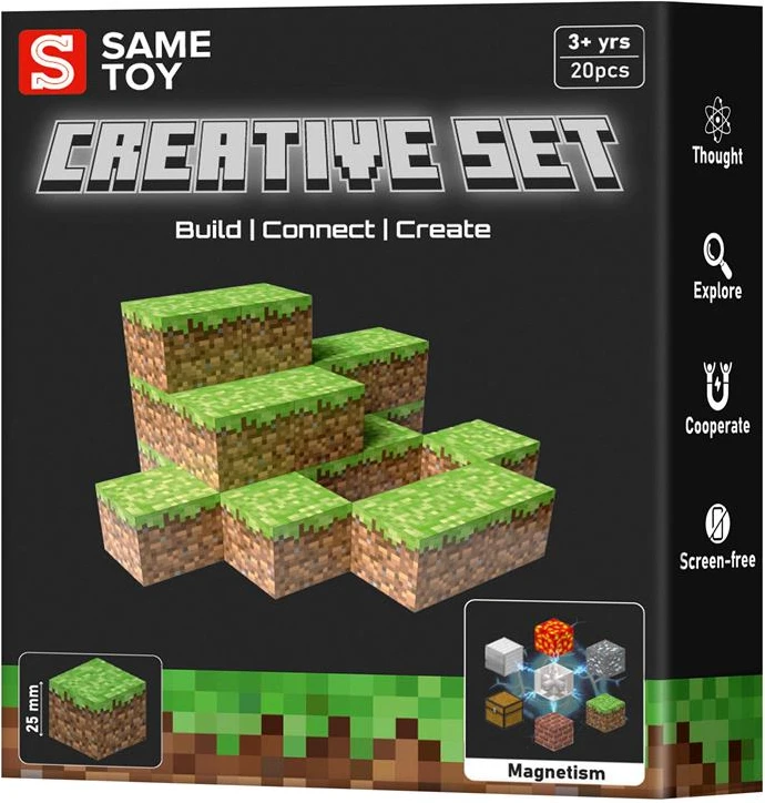 Магнітний конструктор Same Toy Creative Set Grass 20 ел. (MCRAFT-2002-SM)